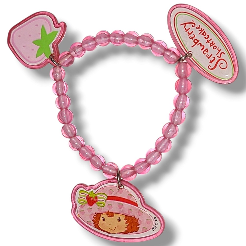 Vintage 2003 Bandai Strawberry Shortcake "Berry Sweet Wearables" Beaded Bracelet